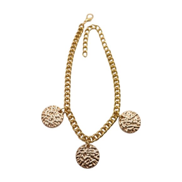 NEW Women Gold Metal Western Boot Chain Bracelet Anklet Shoe 3 Circles Charm SET - Picture 7 of 17